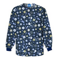 Snap Front Warm-up Jacket in Dot's Wonderful - Scrub HQ